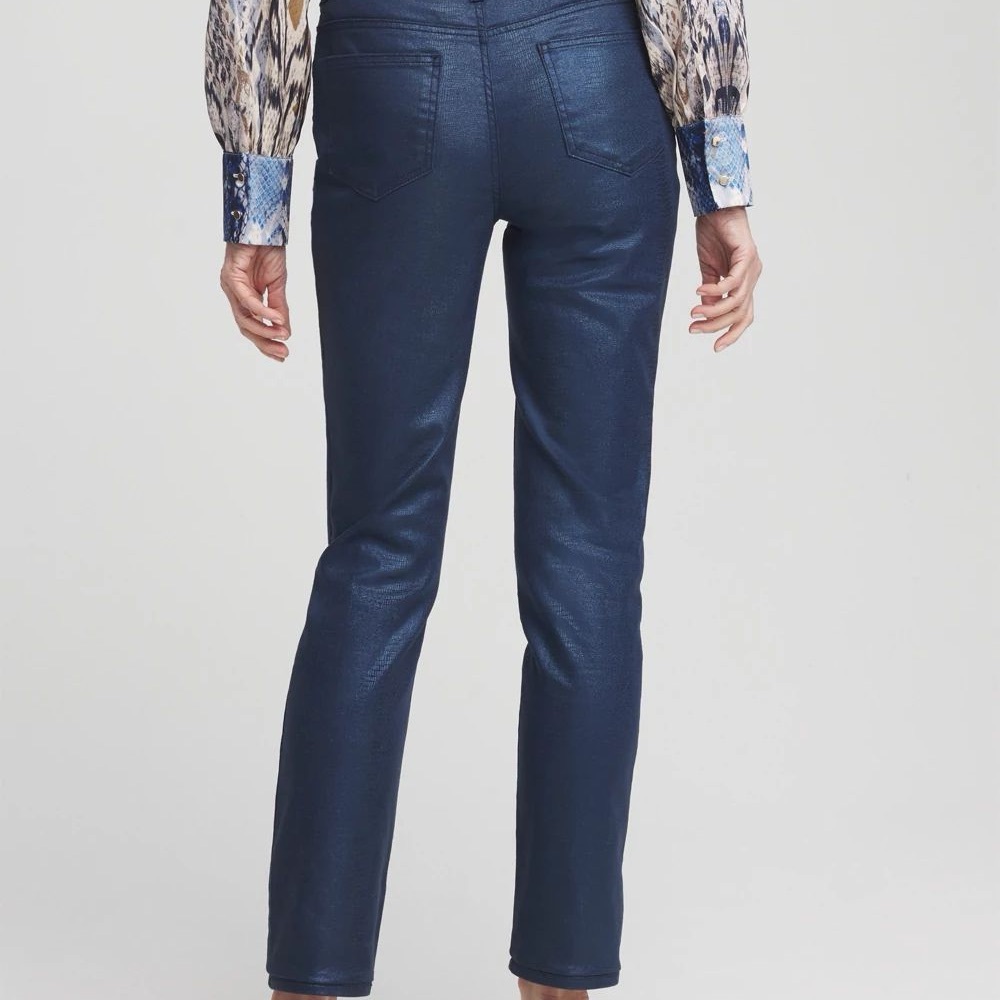 Chico's Blue Straight Leg Jeans Classic Fit